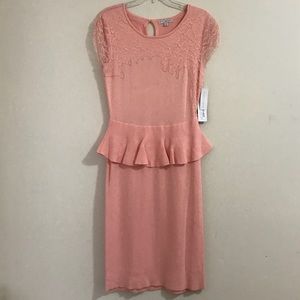 Eva Mendes Lace and Knit Dress